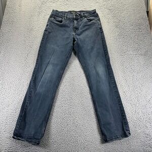 Urban Star Jeans Men 34x32 Blue Cotton Denim Straight Leg Stretch Faded Workwear